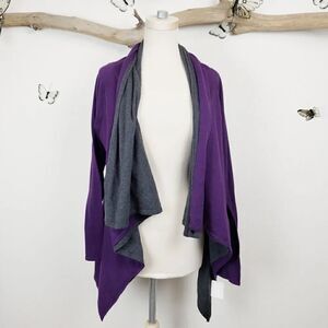 Amber sun collection knit waterfall open poncho